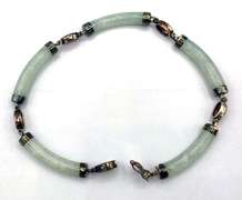 Jade and Gemstone Link Bracelet