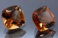 Gorgeous cushion cut 3.35ct Imperial Topaz set