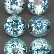 Matched! 6 piece 9.13ct full fire sky blue Topaz set