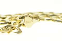 10K Yellow Gold 7.1mm Thick Curb Chain Classic Link Necklace