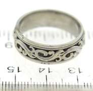 Amazing 14kt White Gold Artcarved Comfort Fit Scroll Band