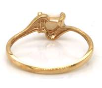 Dainty 10kt YG Opal Heart Ring