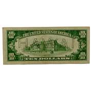 $10 1934 A Hawaii Emergency Brown Seal FRN