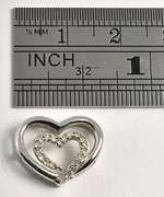 Modern Heart in a Heart Diamond Pendant