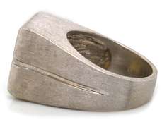Modern Gents' 14kt  WG Citrine Ring