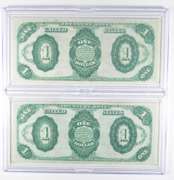 Lot (2) 1891 $1 Treasury Large Size Notes - PH