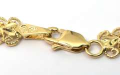 Fancy V Shaped Link Gold Necklace