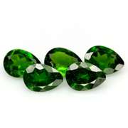 Steller 3.79ct 6 piece set of top color Chrome Diopside