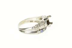 Platinum 0.765 Diamond Bridal Set Engagement Setting Ring