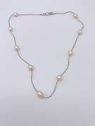18 Inch Pearl Necklace w/ Silver Clasp