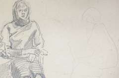 VERY COLLECTIBLE PENCIL DRAWINGS ON PAPER BY KORNNEEV