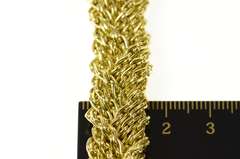 18K Yellow Gold Bvlgari Woven Braid Fancy Designer Chain Bracelet