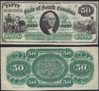 Gorgeous $50 Obsolete State of South Carolina 1872