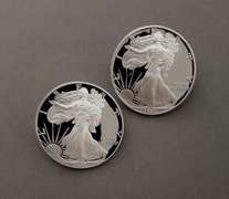 1987 S &1991 S Proof Silver Eagles With Boxs Papers