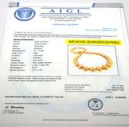 Breathtaking Golden South Sea Pearl Necklace with 14KT Yellow Gold Clasp