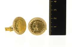 14K Yellow Gold 1928 Indian Head Quarter Eagle $2.50 Coin Cuff Links