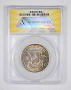 MS67 FBL 1957 Franklin Half Dollar - Graded ANACS - Rainbow Toning