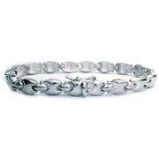 Sterling Silver polished H link Bracelet