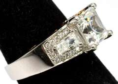 Sterling Silver CZ Cocktail Ring