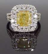 Certified Double Halo 3.70CTW Diamond Engagement Ring