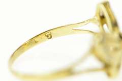 10K Yellow Gold Butterfly Change Symbol Diamond Accent Ring