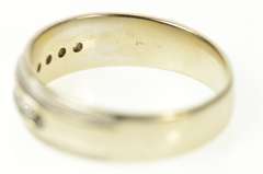 14K White Gold 0.48 Ctw Diamond Men's Ornate Wedding Band Ring