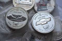 39 Enameled Light Up $1 Car Tribute Medals