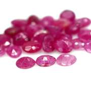 Heated only! 5.75ct violet red Ruby set