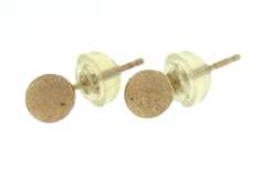 Simple Yellow Gold Textured Ball Earrings