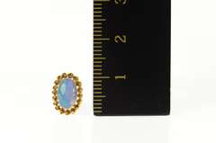 14K Yellow Gold Victorian Natural Opal Twist Trim Lapel Pin/Brooch