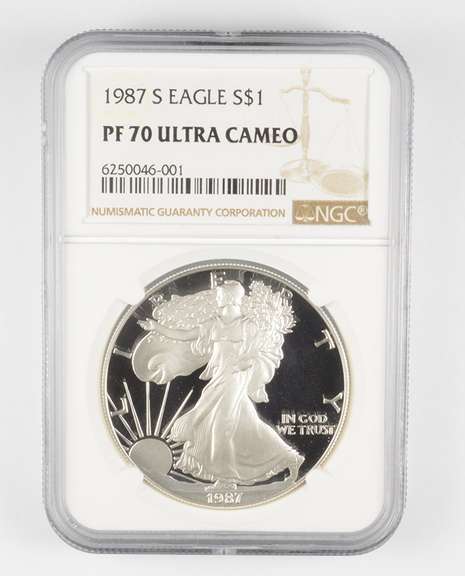PF70 UCAM 1987-S American Silver Eagle - Graded NGC