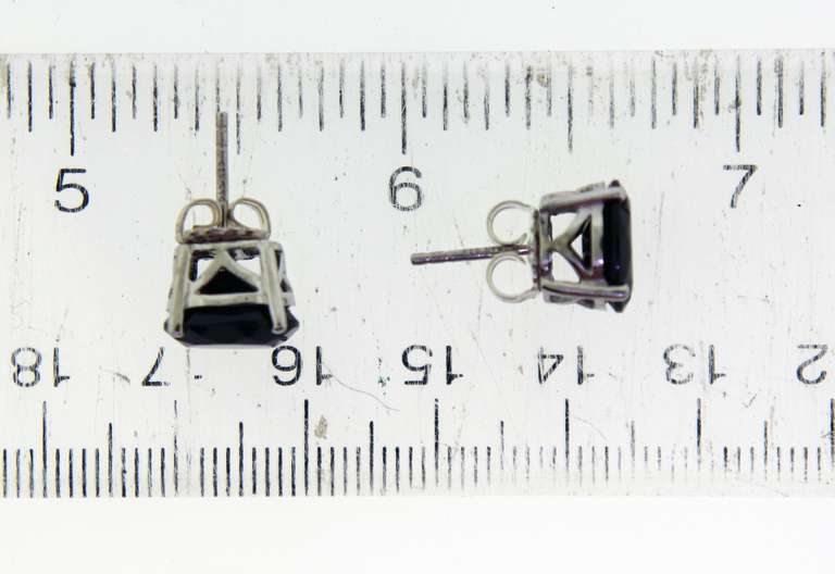 925 Sterling Silver Pair of Quartz Earrings
