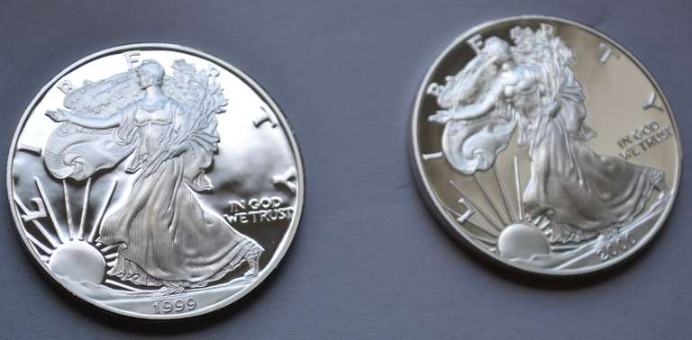 1999 & 2000 Proof Silver Eagles