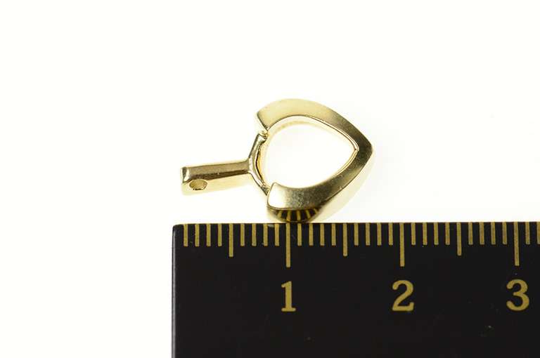 14K Yellow Gold Geometric Chevron Wishbone Simple Pendant