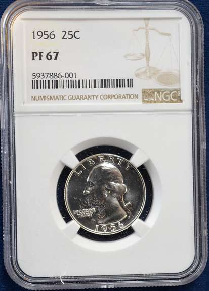 1956 NGC PF 67 Washington Quarter