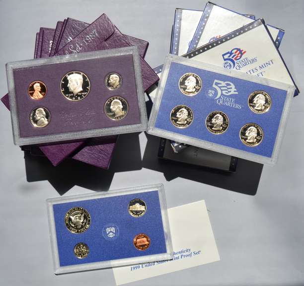2 Each 1987 - 2000 US Proof Sets