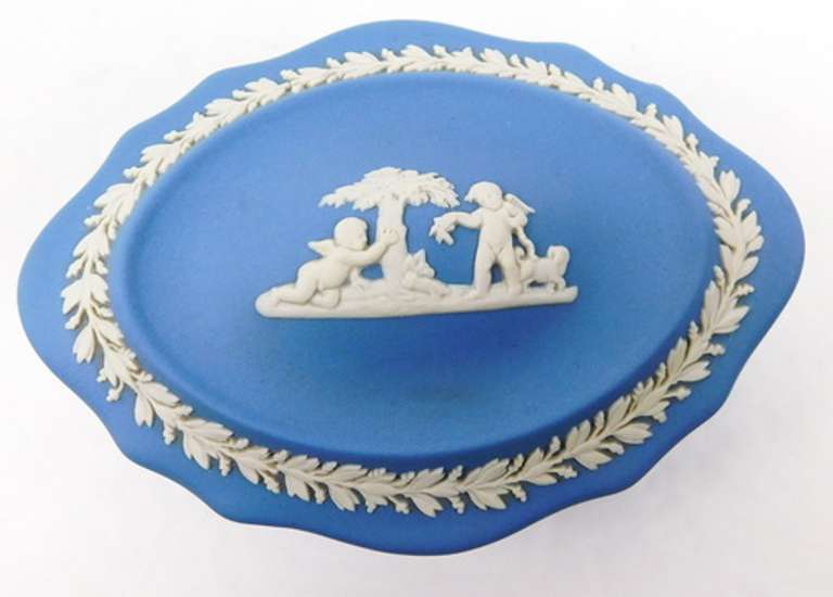 Wedgwood Jasperware Cherub Trinket Box