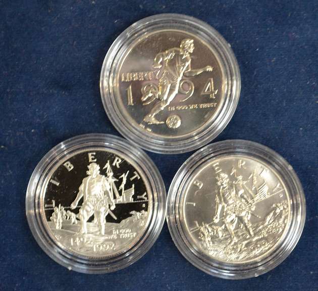 Lot OF 3 Commemorative Half Dollars In Capsule