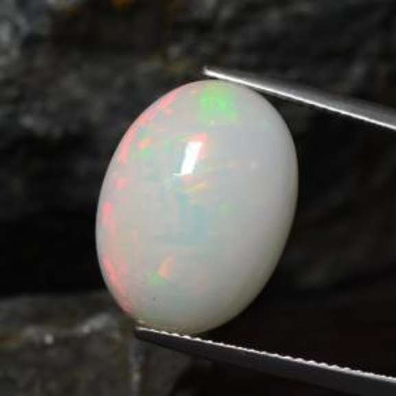 2.90 Oval Cut White Opal Stone
