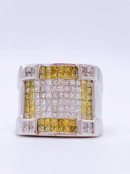 Men's 14kt Gold Yellow Diamond Ring