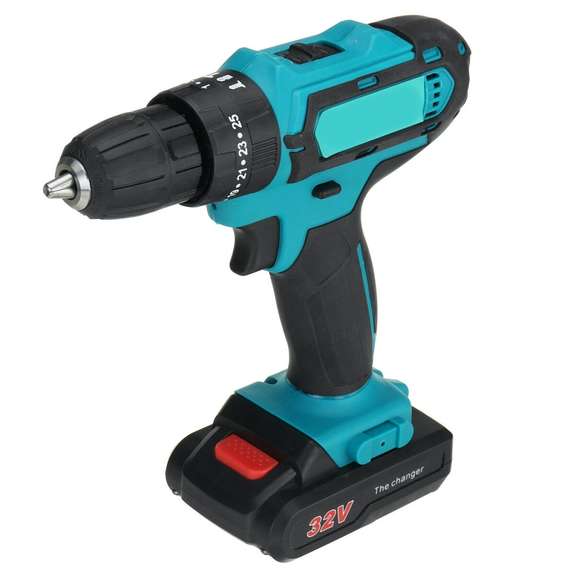 32V 2 Speed Power Drills 6000mah Cordless