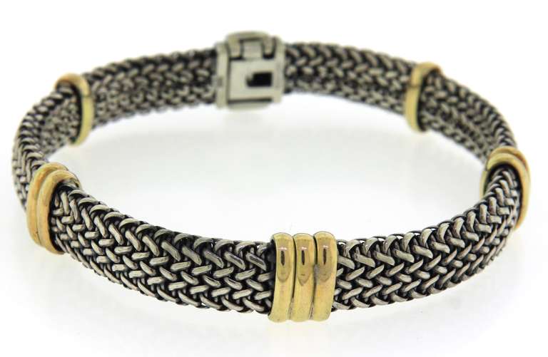 Italian Sterling Silver Woven Bracelet