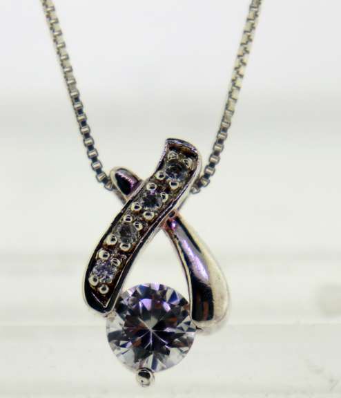 Italian Sterling Silver Hug And Kiss Necklace