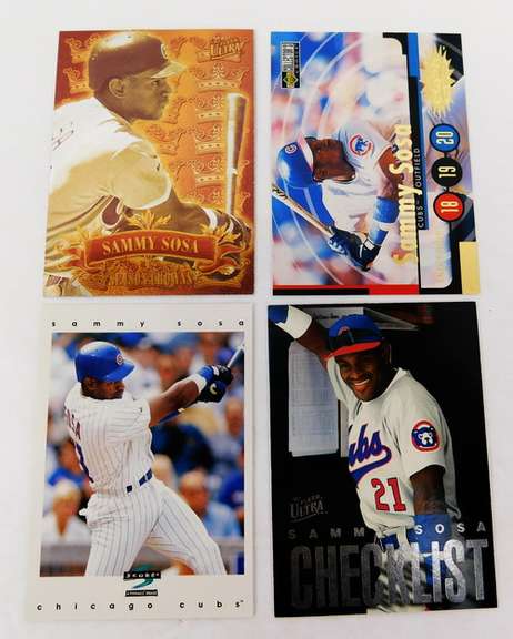 4 Sammy Sosa Baseball Cards