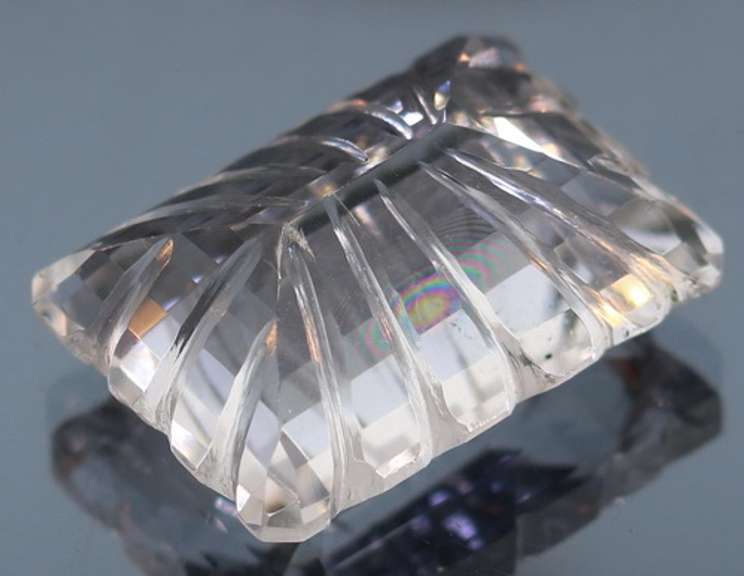 All natural! Gem grade! 43.84ct fancy emerald cut Quartz