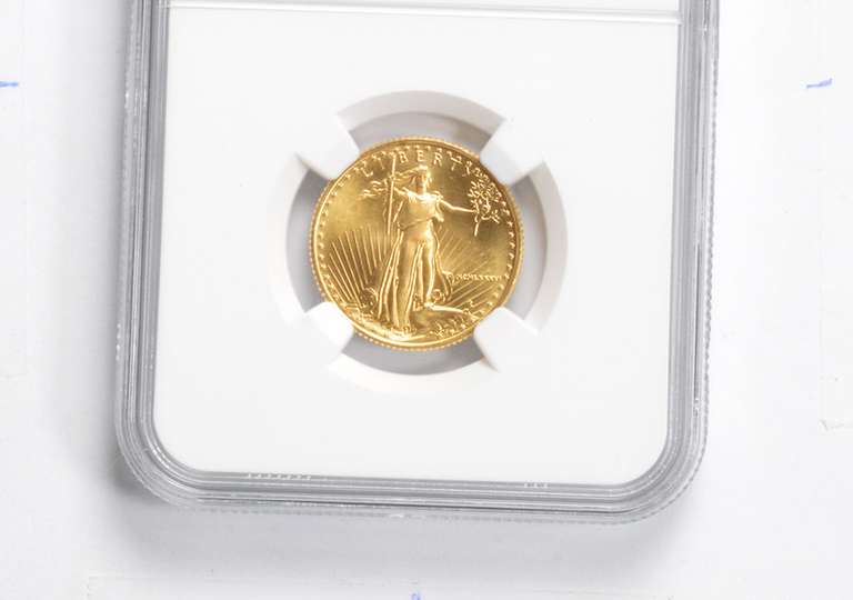 MS70 1986 $10 American Gold Eagle - 1/4 Oz Fine Gold - Graded NGC