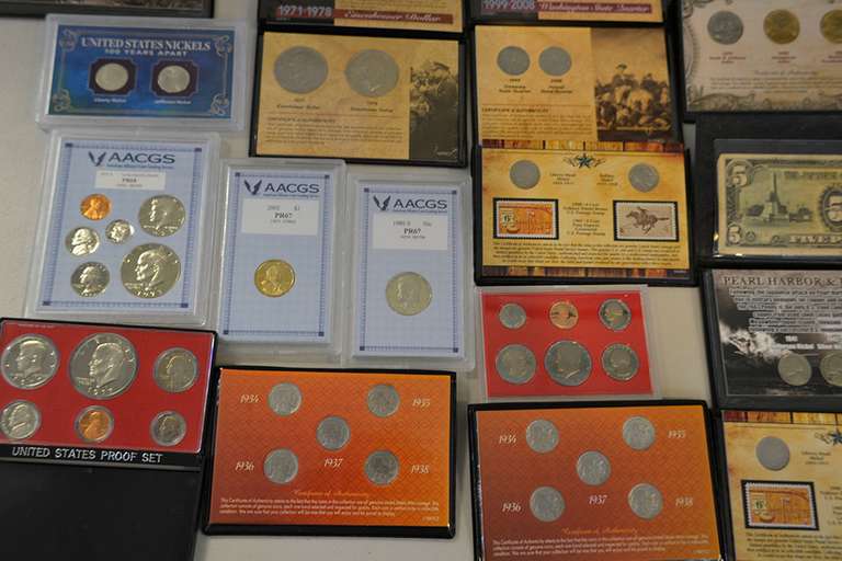 Estate Lot OF Coins  in Special Holders