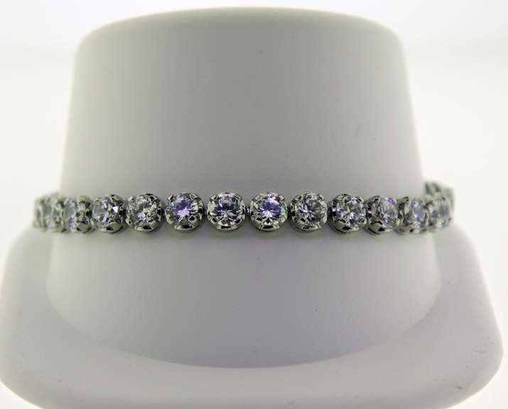 Sterling Silver Round Crystal tennis Bracelet