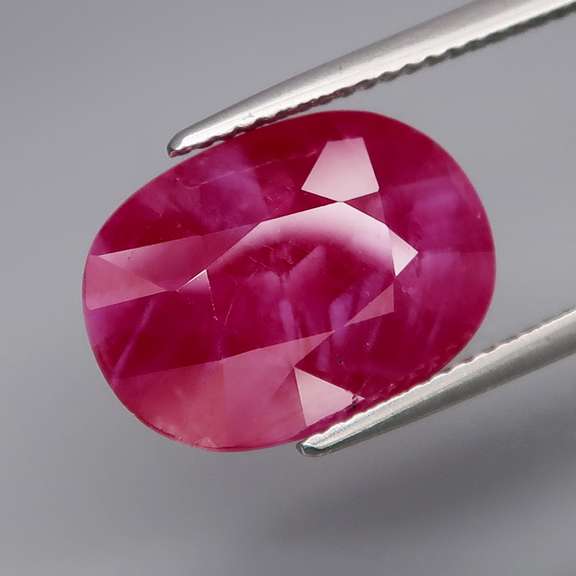 Huge! Unheated! 9.04ct violet red Winza Ruby