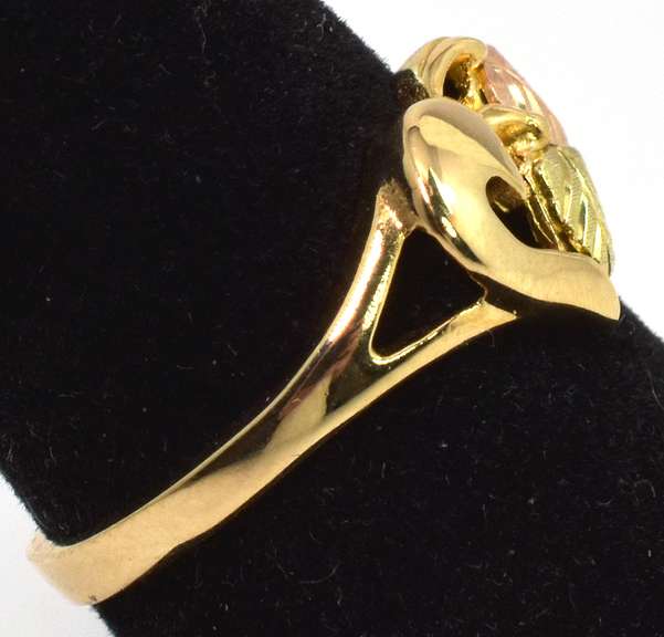Precious Heart Ring in 3-Tone Gold